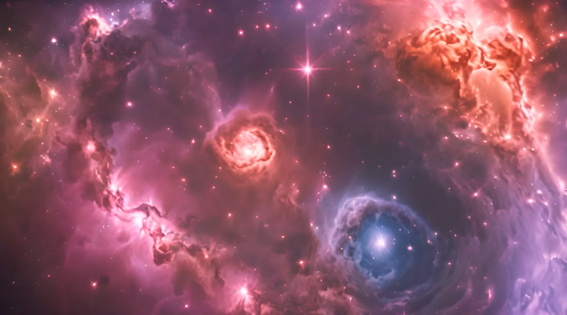 Celestial Nebula and Star Formation Backdrop Stock Motion